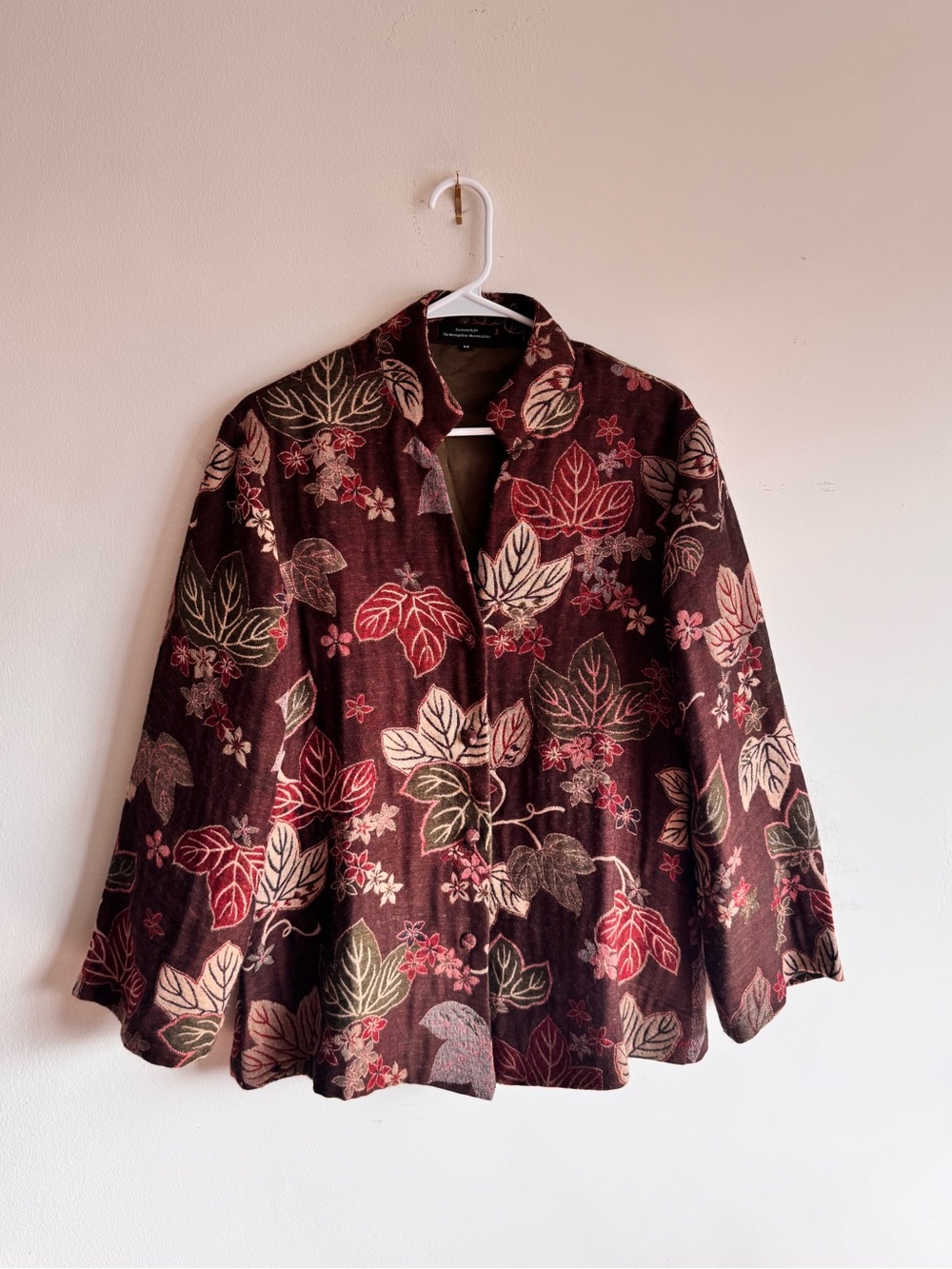 The Met Metropolitan Museum of Art Wool Cotton Botanical Jacket M